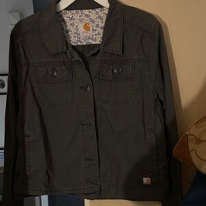 Carhartt Women's Dark Gray Utility Jacket 16/18 PTP 23